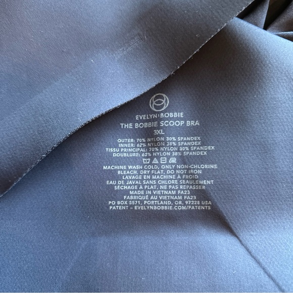 Evelyn & Bobbie Seamless Wirefree The Bobbie Scoop Bra 3X Navy Blue - Picture 3 of 4